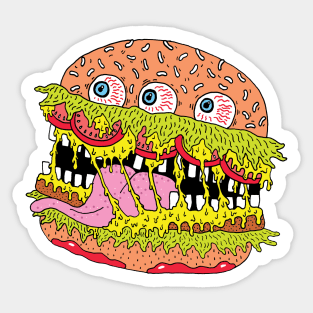 Burger Monster Sticker